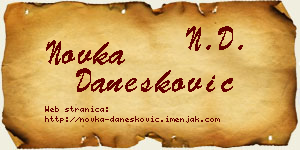 Novka Danesković vizit kartica